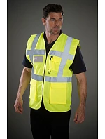 Yoko HVW 801 Hi-Vis multifunkčná vesta 79.W801 červená/čierna Yoko HVW 801 Hi-Vis multifunkčná vesta 79.W801 červená/čierna