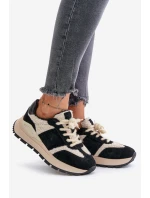 Zateplené dámské kožené sneakersy Big Star model 21671468 HIPOLY SYSTEM černé - Big Star Shoes Zateplené dámské kožené sneakersy Big Star model 21671468 HIPOLY SYSTEM černé - Big Star Shoes