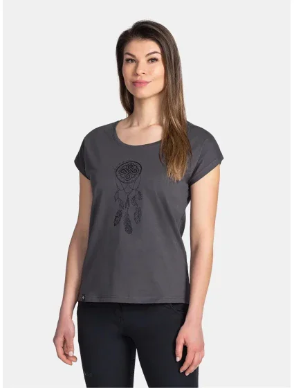 Dámske tričko ROANE-W Čierne s potlačou - Kilpi