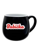 Keramický hrnček Babička (obrys) 300 ml čierny - Giftela