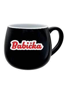 Keramický hrnček Babička (obrys) 300 ml čierny - Giftela