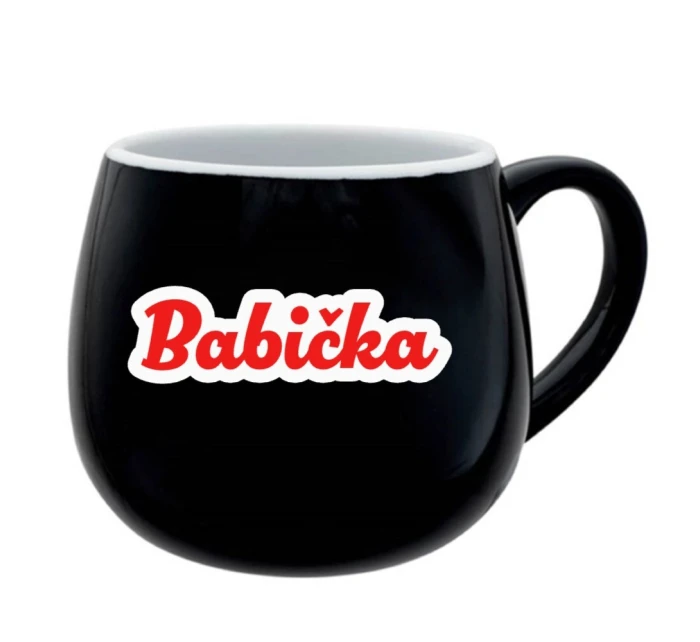 Keramický hrnček Babička (obrys) 300 ml čierny - Giftela