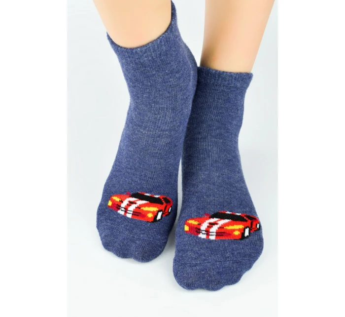CHLAPČENSKÉ BAVLNENÉ PONOŽKY SO SILIKÓNOM SB009