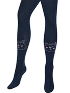 KIDDY - Vzorované pančuchy 2-6 ročné dievčatá NAVY 92/98