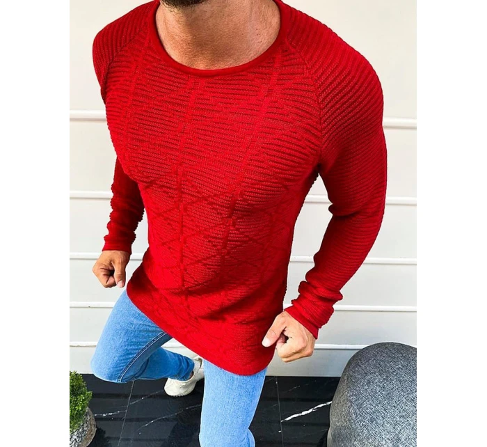 Pánsky červený pulóver WX1599