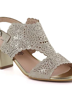 Dámske béžové ažurové sandále M.Daszynski MR1954-2