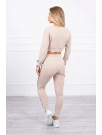 Súprava s ozdobnými stuhami béžová