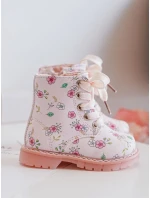 Ocieplane Botki Dziecięce Na Suwak Różowe Dolida Ocieplane Botki Dziecięce Na Suwak Różowe Dolida