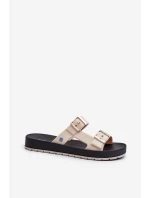 Klapki Damskie Na Płaskiej Podeszwie ZAXY LL285072 Jasnobeżowe