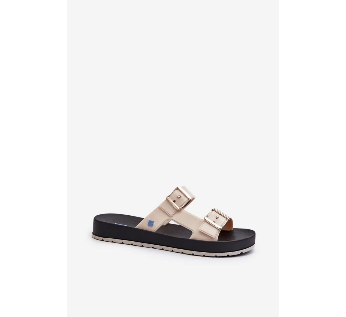 Klapki Damskie Na Płaskiej Podeszwie ZAXY LL285072 Jasnobeżowe