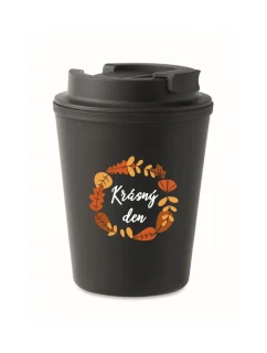KRÁSNÝ DEN (PODZIM) - černý termohrnek 300 ml