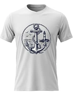 Dámske bavlnené tričko s potlačou - Sailor - biele