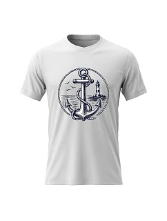 Dámske bavlnené tričko s potlačou - Sailor - biele