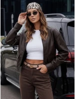 FashionStreet hnedá dámska kožená bunda ramones TY5220