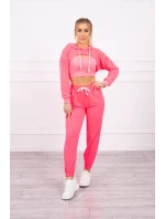 Bavlnená 3dielna sada ružová neónová