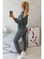Sada model 18748990 s kapucí v grafitové barvě - K-Fashion Sada model 18748990 s kapucí v grafitové barvě - K-Fashion