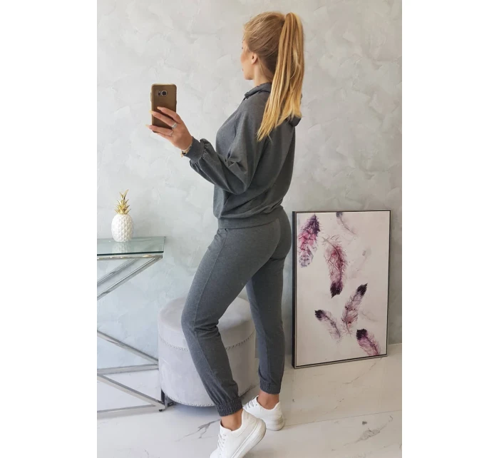 Sada model 18748990 s kapucí v grafitové barvě - K-Fashion Sada model 18748990 s kapucí v grafitové barvě - K-Fashion