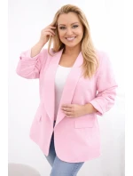 Dámske elegantné Plus veľkosť bunda Sugar Pink