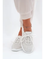 Dámské Kožené Sportovní Boty model 21691334 Bílé - VINCEZA