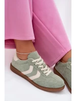 Dámské tenisky z eko semiše zelené model 22027738 - EVENTO