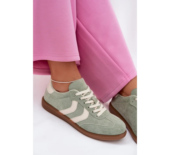 Dámské tenisky z eko semiše zelené model 22027738 - EVENTO