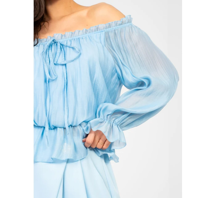 Bluzka MI BZ model 22007057 jasny niebieski - FPrice Bluzka MI BZ model 22007057 jasny niebieski - FPrice