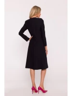 model 21319063 Šaty s mašlí černé - STYLOVE