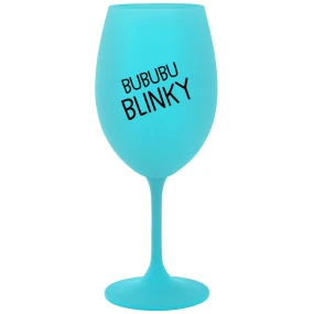 BUBUBUBLINKY - tyrkysová sklenice na víno 350 ml