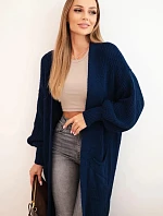 Dlhý sveter 34855 tmavo modrý - Kesi