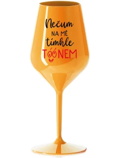 NA oranžová nerozbitná sklenice na víno 470 ml model 22028085 - Giftela