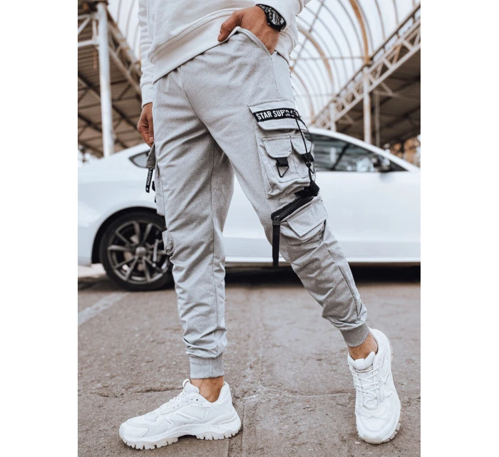 Pánske bojové nohavice šedé FashionStreet UX4219