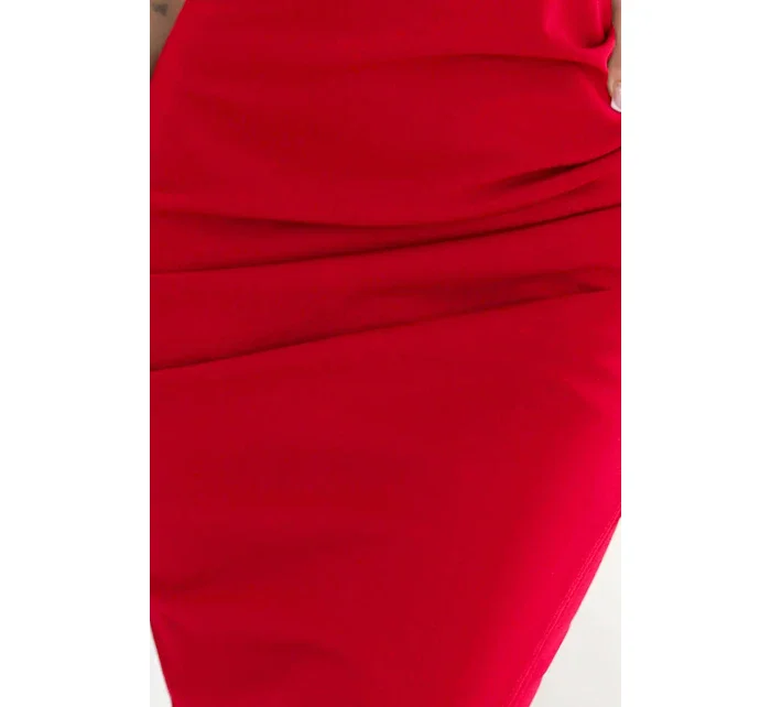 Midi šaty s odhalenými rameny a výstřihem model 21188869 - numoco basic Midi šaty s odhalenými rameny a výstřihem model 21188869 - numoco basic