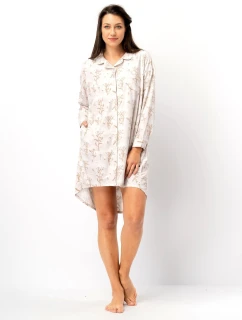 Dámska košeľa bez gombíkov Key LND 567 B25 dl/r 2XL-4XL