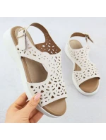 Dámské krémové ažurové sandály Sergio model 21905046 - LEONE