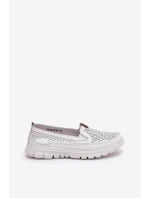 Ażurowe Baleriny Ze Skóry Naturalnej Vinceza 95336 Białe