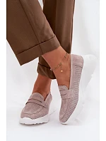 Dámské mokasíny z přírodního semiše na platformě Vinceza Béžové