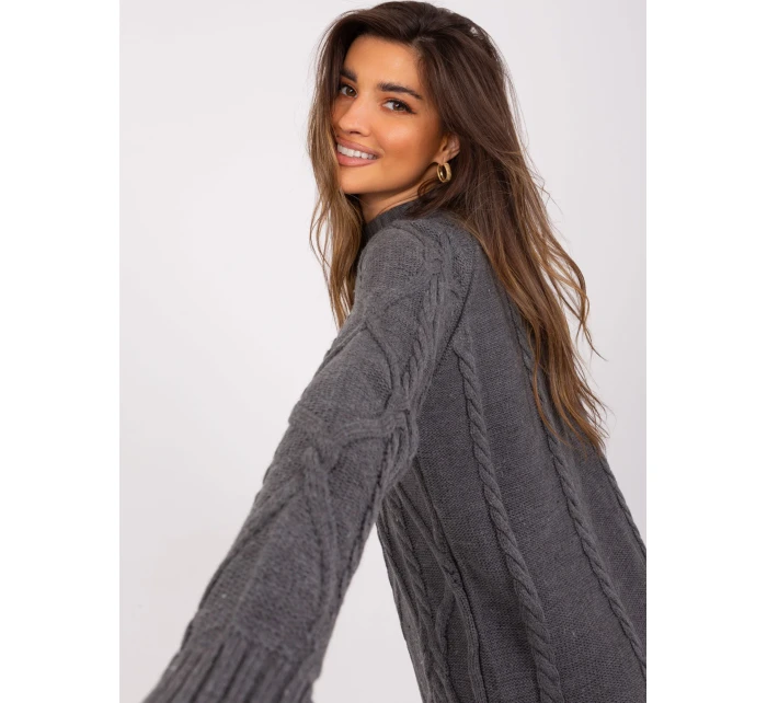 Sukienka BA SK ciemny szary model 19001845 - FPrice Sukienka BA SK ciemny szary model 19001845 - FPrice