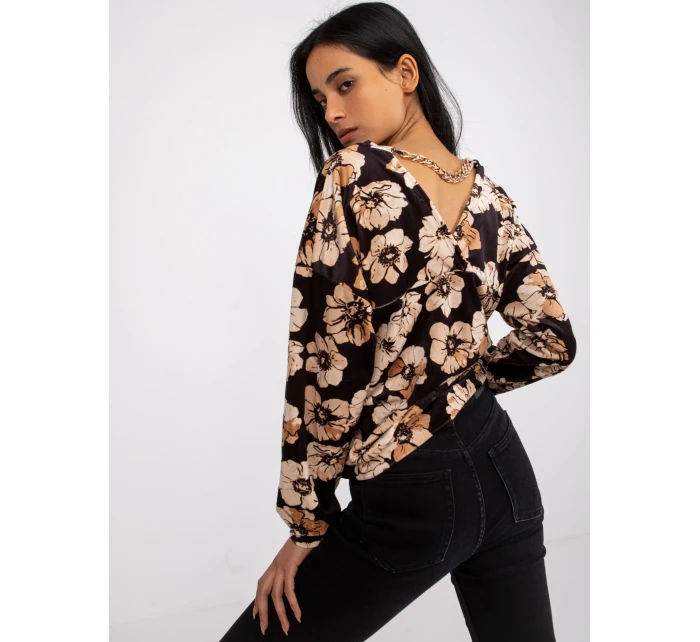 Blúzka DHJ BZ 6550 1.29P čierna a béžová