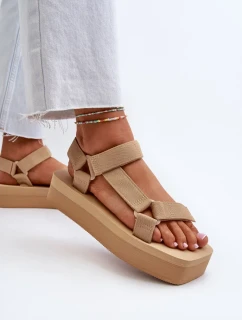 Dámske sandále na platforme Beige Edireda