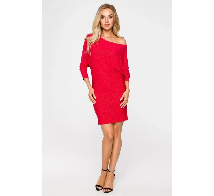 Mini šaty bez ramínek model 19503022 červené - Moe Mini šaty bez ramínek model 19503022 červené - Moe