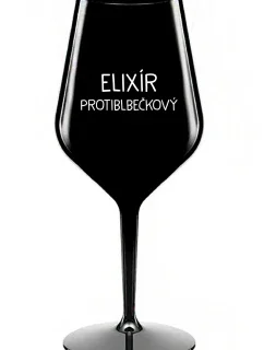 ELIXIR ANTI-BUBBLE - čierny nerozbitný pohár na víno 470 ml