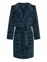 Pánsky župan Nickel 43373 Tmavo modrý so zeleným vzorom - Henderson