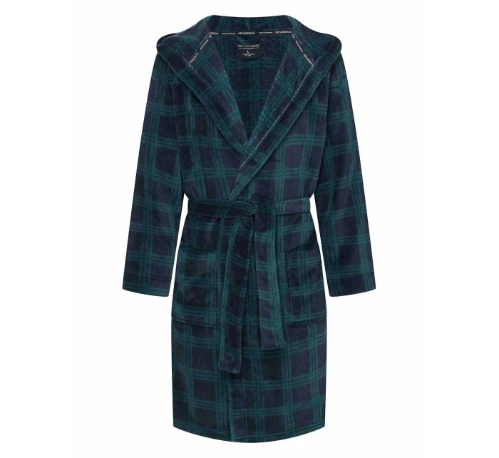 Pánsky župan Nickel 43373 Tmavo modrý so zeleným vzorom - Henderson