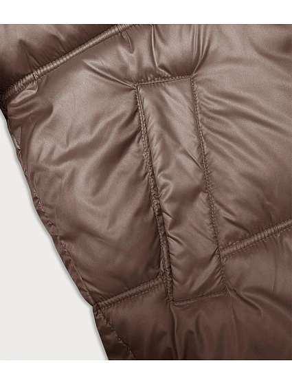 Hnědá dámská bunda se střihem model 21246838 - S'WEST