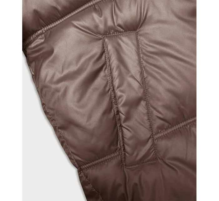 Hnědá dámská bunda se střihem model 21246838 - S'WEST