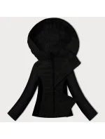 Dámska bunda z lepenej tkaniny J Style Black (16M9223-392)