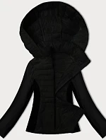 Dámska bunda z lepenej tkaniny J Style Black (16M9223-392)
