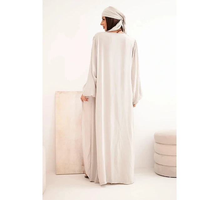 Dámsky viskózový 4-dielny set v boho štýle tmavobéžovej farby