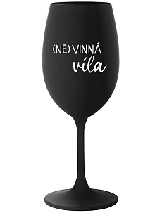 (NE)VINNÁ VÍLA - čierny pohár na víno 350 ml
