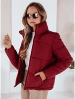 Dámská prošívaná zimní bunda bordó Dstreet model 21991974 - FashionStreet